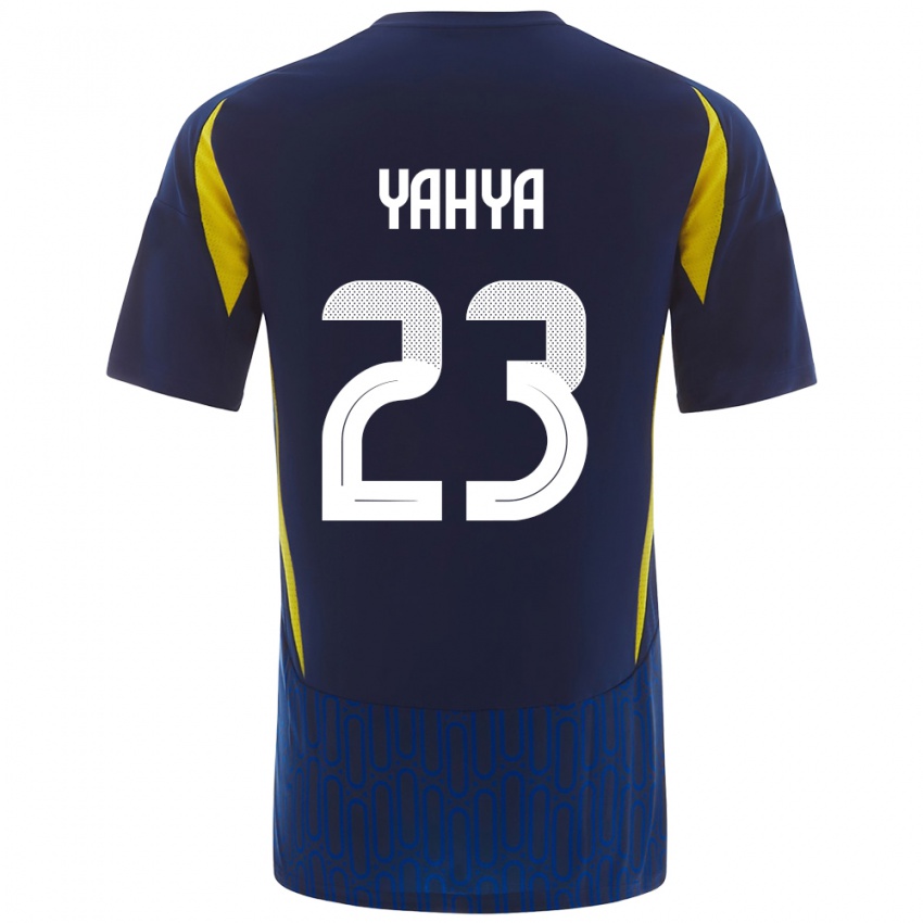 Kinderen Ayman Yahya #23 Blauw Geel Uitshirt Uittenue 2024/25 T-Shirt België