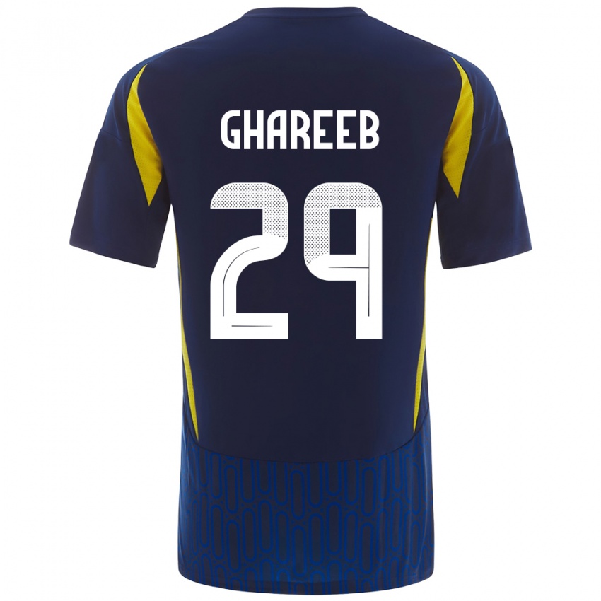 Kinderen Abdulrahman Ghareeb #29 Blauw Geel Uitshirt Uittenue 2024/25 T-Shirt België