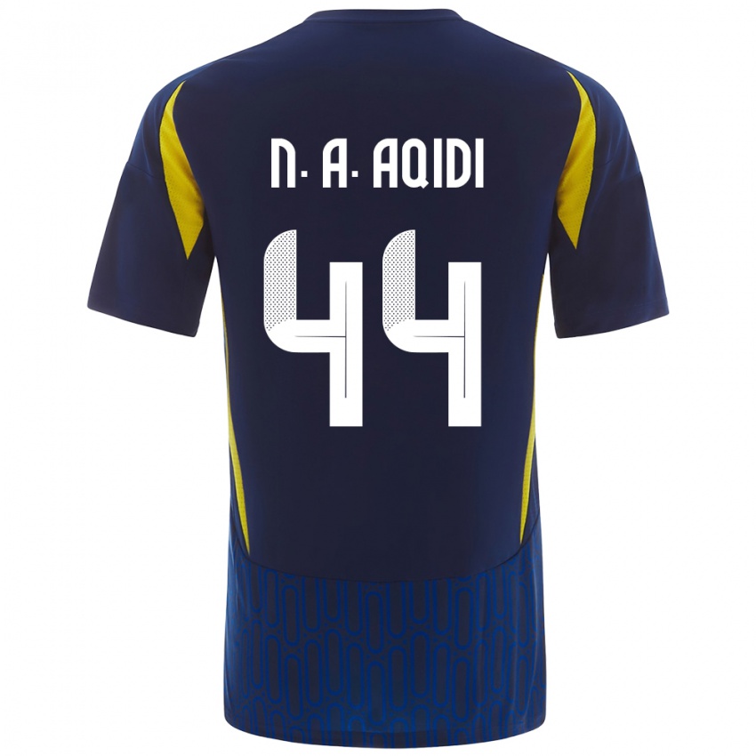 Kinderen Nawaf Al-Aqidi #44 Blauw Geel Uitshirt Uittenue 2024/25 T-Shirt België