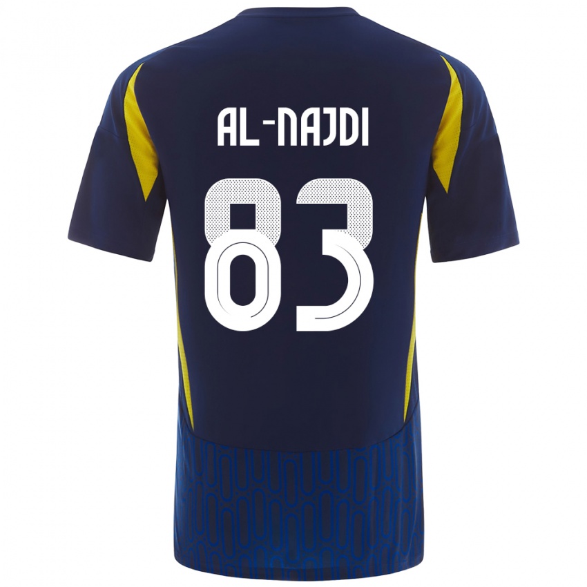 Kinderen Salem Al-Najdi #83 Blauw Geel Uitshirt Uittenue 2024/25 T-Shirt België