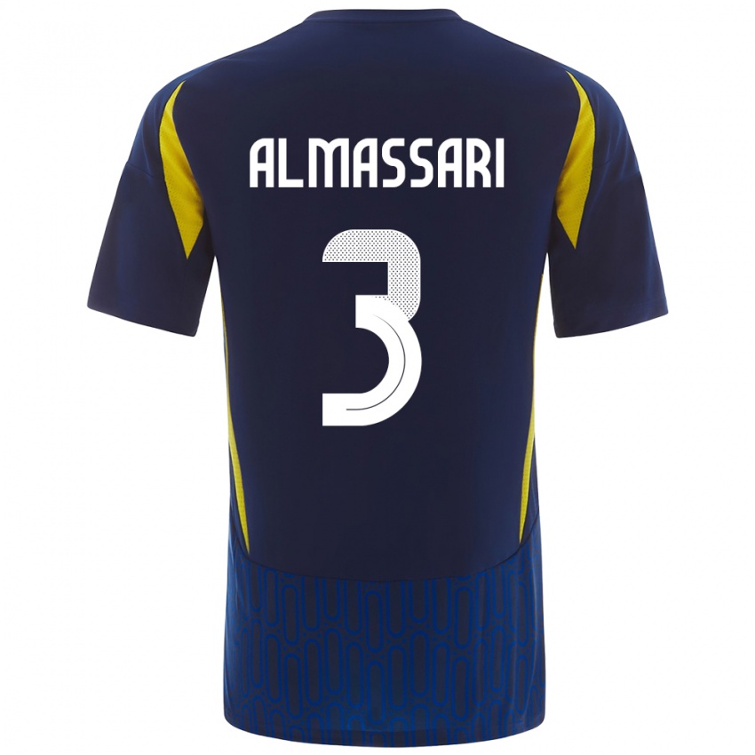 Kinderen Wadha Almassari #3 Blauw Geel Uitshirt Uittenue 2024/25 T-Shirt België