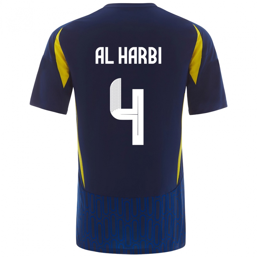 Kinderen Fay Al-Harbi #4 Blauw Geel Uitshirt Uittenue 2024/25 T-Shirt België