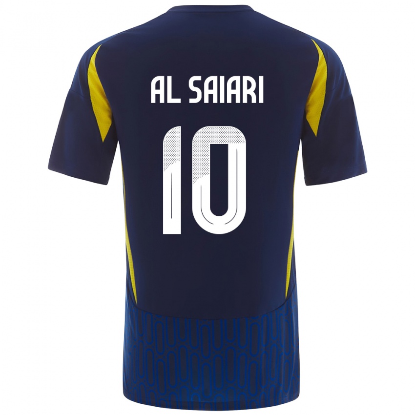 Kinderen Mubarkh Al-Saiari #10 Blauw Geel Uitshirt Uittenue 2024/25 T-Shirt België