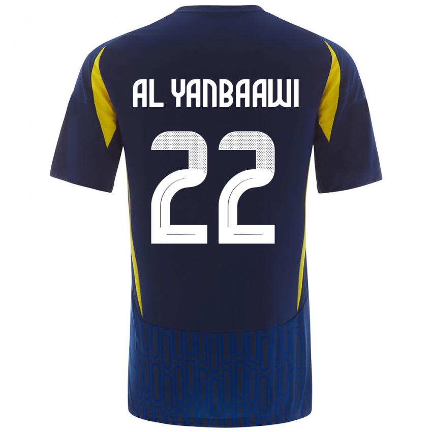 Kinderen Tahani Al-Yanbaawi #22 Blauw Geel Uitshirt Uittenue 2024/25 T-Shirt België