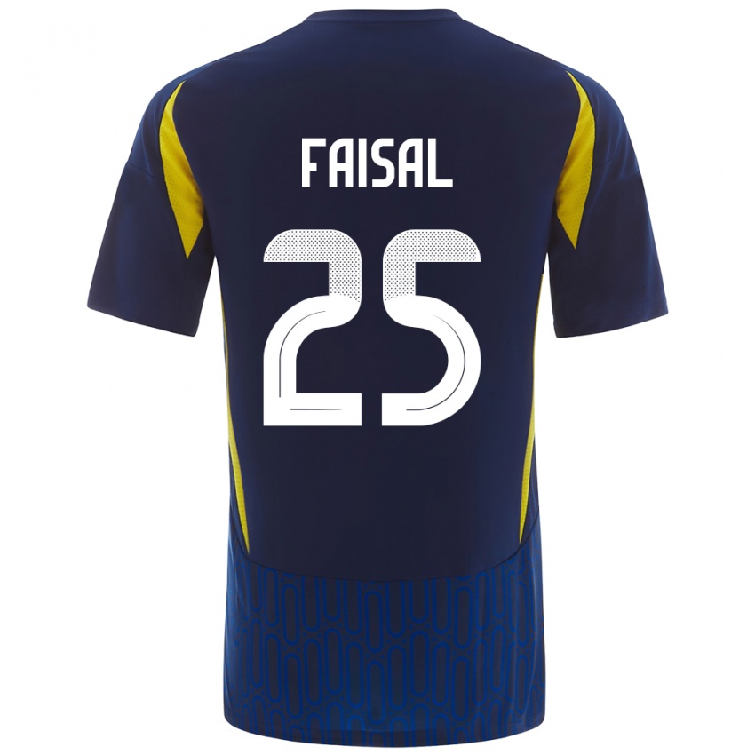 Kinderen Samira Faisal #25 Blauw Geel Uitshirt Uittenue 2024/25 T-Shirt België