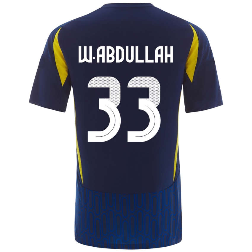 Kinderen Waleed Abdullah #33 Blauw Geel Uitshirt Uittenue 2024/25 T-Shirt België