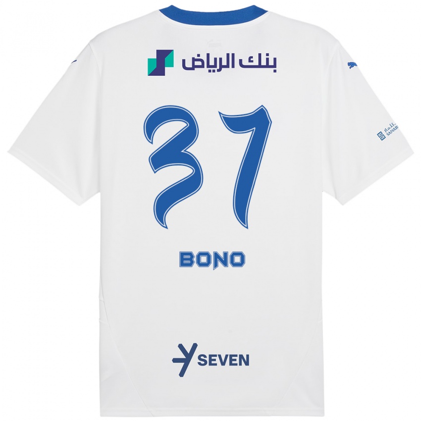 Enfant Maillot Bono #37 Blanc Bleu Tenues Extérieur 2024/25 T-Shirt Belgique