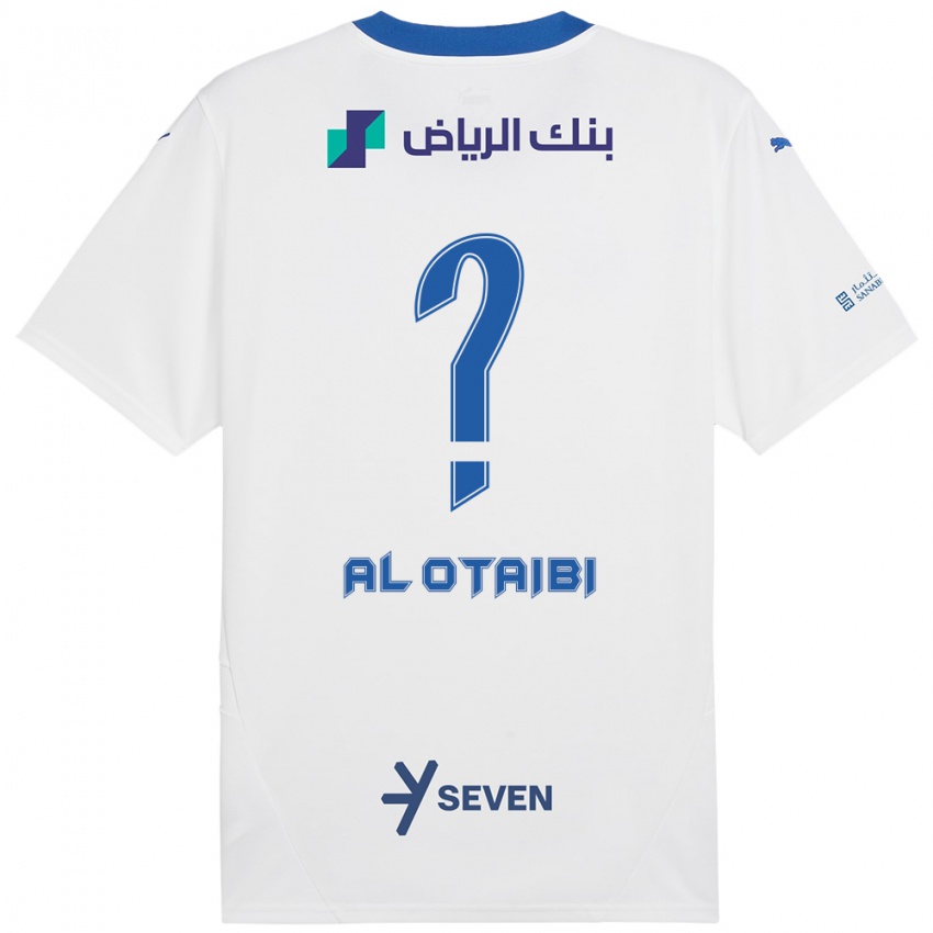 Enfant Maillot Majd Al-Otaibi #0 Blanc Bleu Tenues Extérieur 2024/25 T-Shirt Belgique