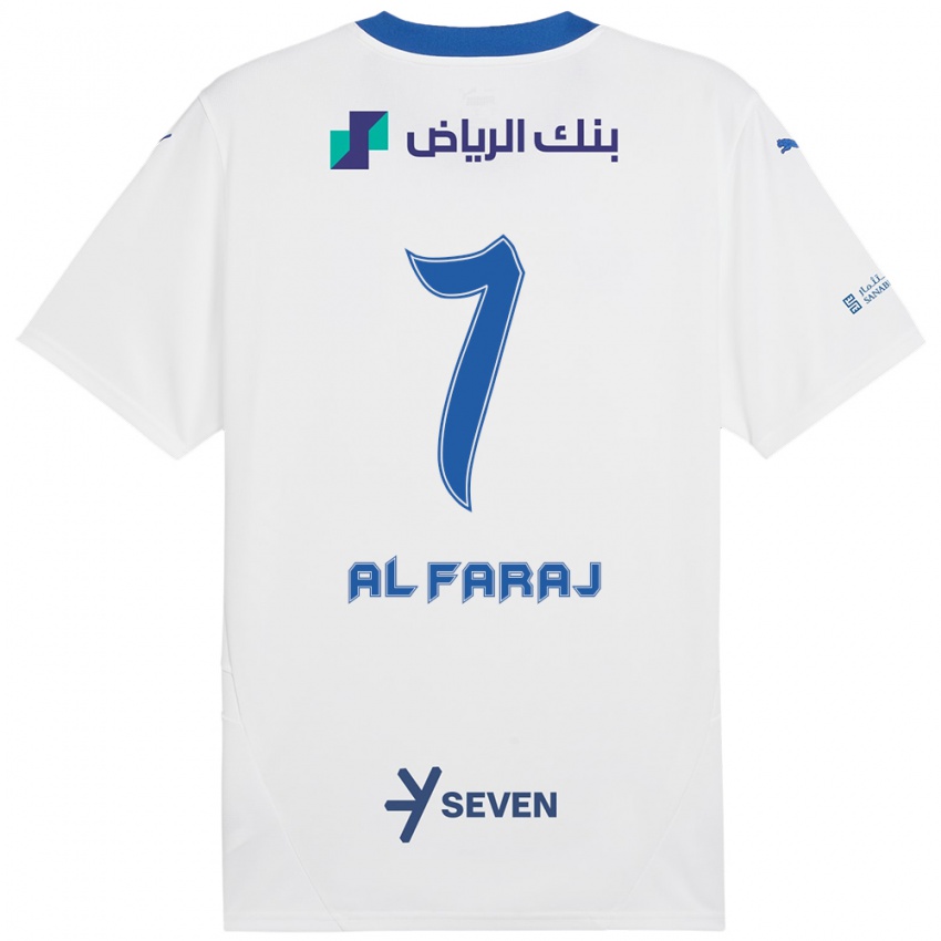 Kinderen Salman Al-Faraj #7 Wit Blauw Uitshirt Uittenue 2024/25 T-Shirt België