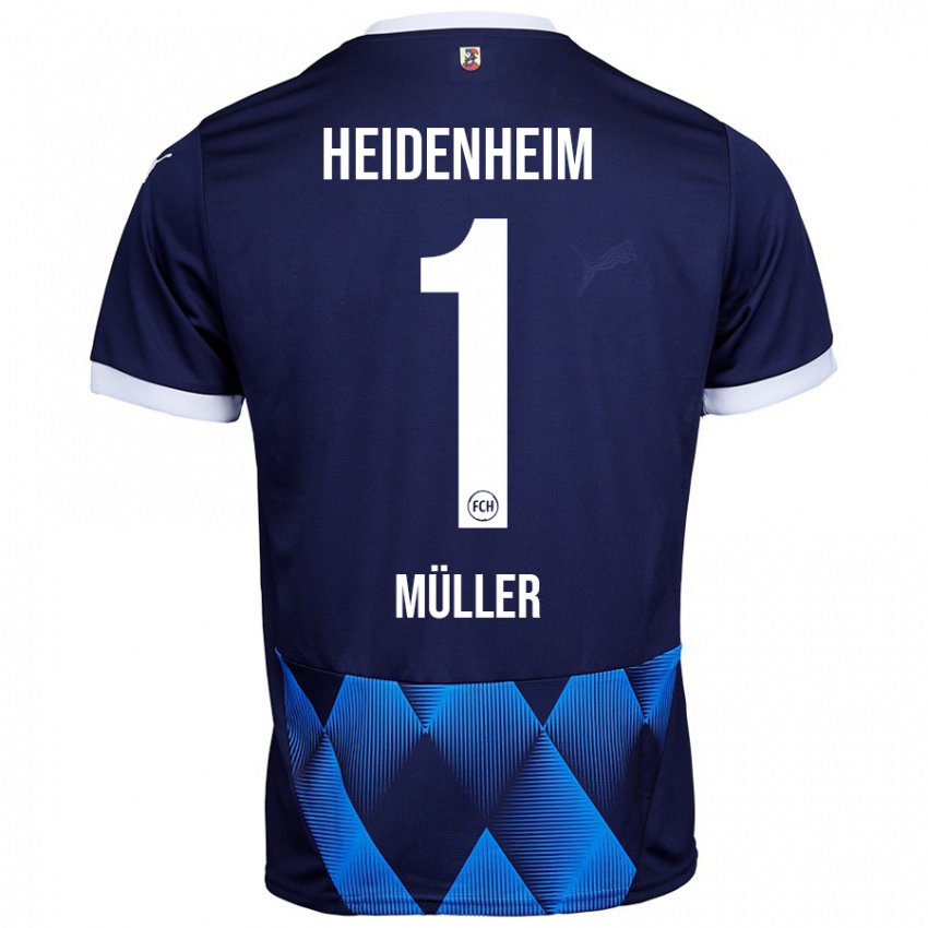 Enfant Maillot Kevin Müller #1 Bleu Marine Foncé Tenues Extérieur 2024/25 T-Shirt Belgique