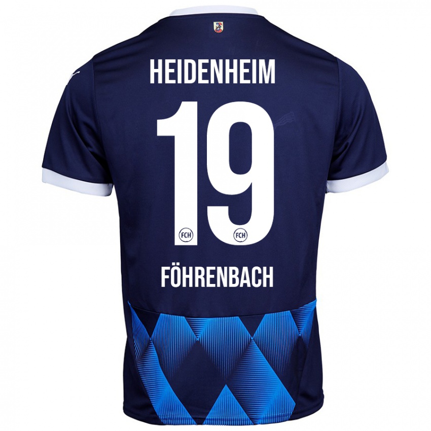 Enfant Maillot Jonas Föhrenbach #19 Bleu Marine Foncé Tenues Extérieur 2024/25 T-Shirt Belgique