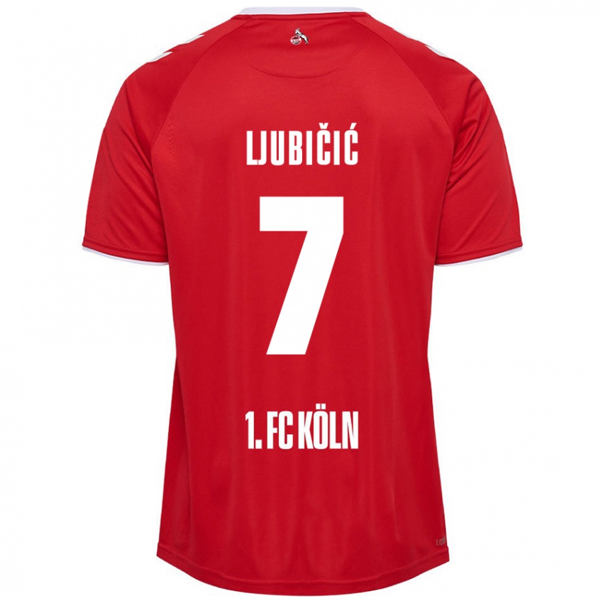 Enfant Maillot Dejan Ljubicic #7 Rouge Blanc Tenues Extérieur 2024/25 T-Shirt Belgique