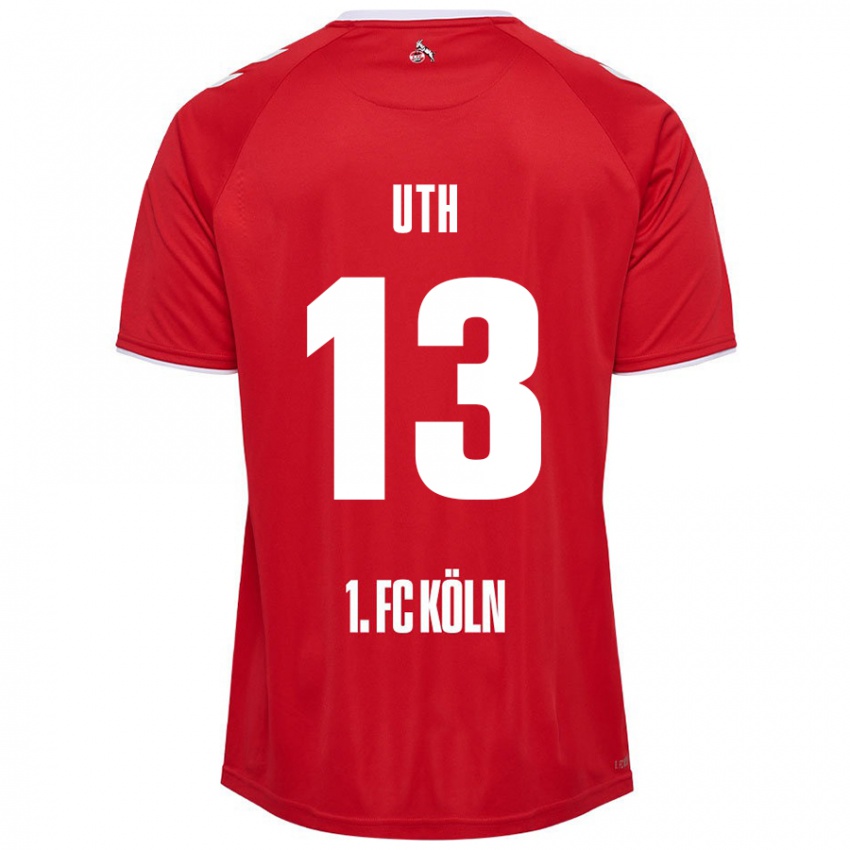 Enfant Maillot Mark Uth #13 Rouge Blanc Tenues Extérieur 2024/25 T-Shirt Belgique