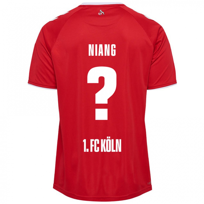 Enfant Maillot Youssoupha Niang #0 Rouge Blanc Tenues Extérieur 2024/25 T-Shirt Belgique