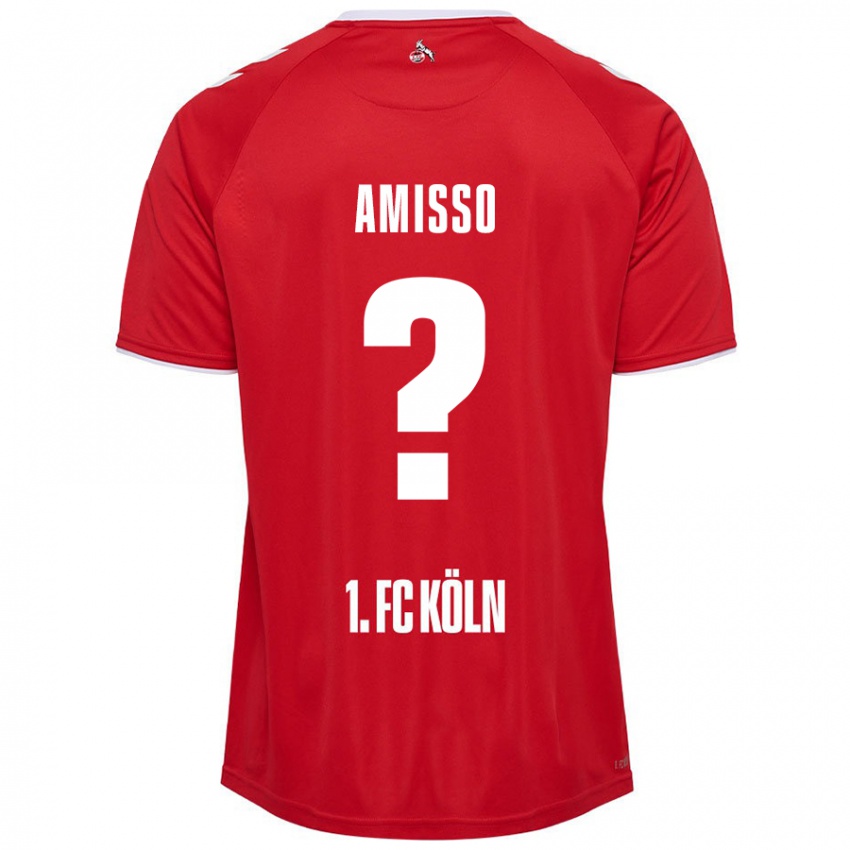 Enfant Maillot Gabriel Amisso #0 Rouge Blanc Tenues Extérieur 2024/25 T-Shirt Belgique