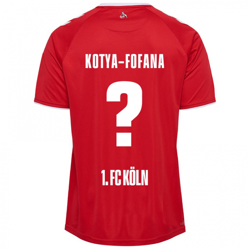 Enfant Maillot Assad Kotya-Fofana #0 Rouge Blanc Tenues Extérieur 2024/25 T-Shirt Belgique