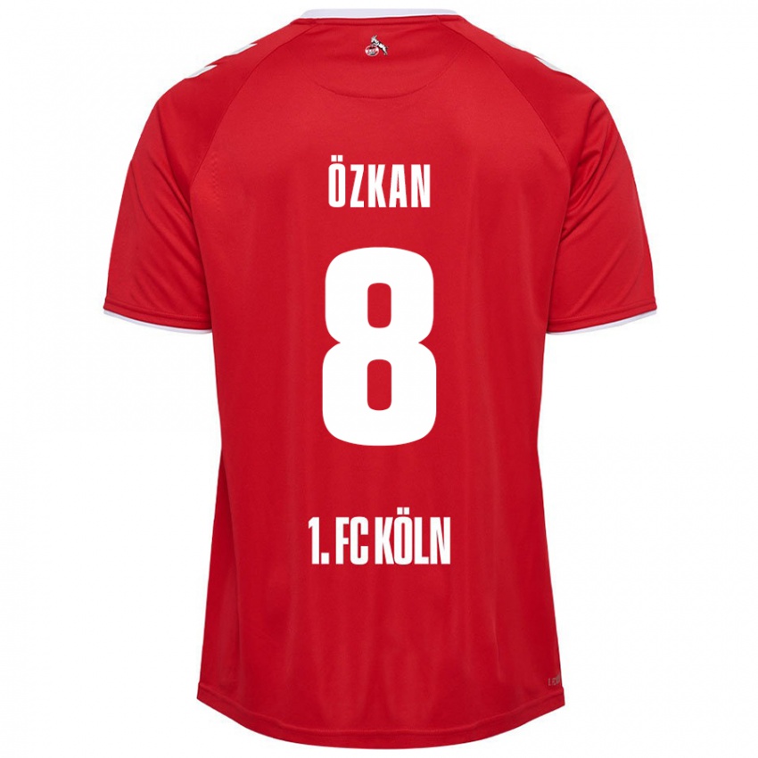 Enfant Maillot Mikail Özkan #8 Rouge Blanc Tenues Extérieur 2024/25 T-Shirt Belgique