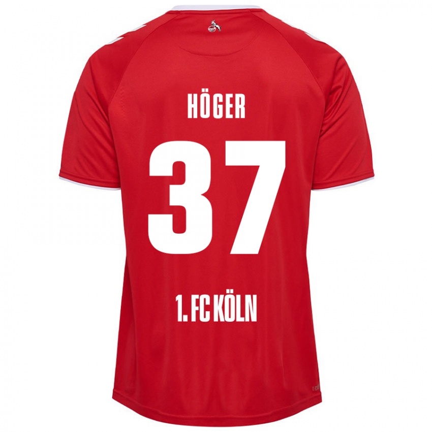 Enfant Maillot Marco Höger #37 Rouge Blanc Tenues Extérieur 2024/25 T-Shirt Belgique