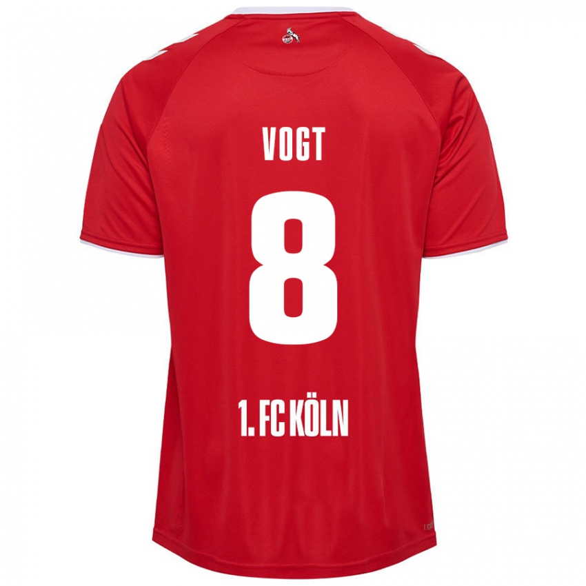 Enfant Maillot Laura Vogt #8 Rouge Blanc Tenues Extérieur 2024/25 T-Shirt Belgique