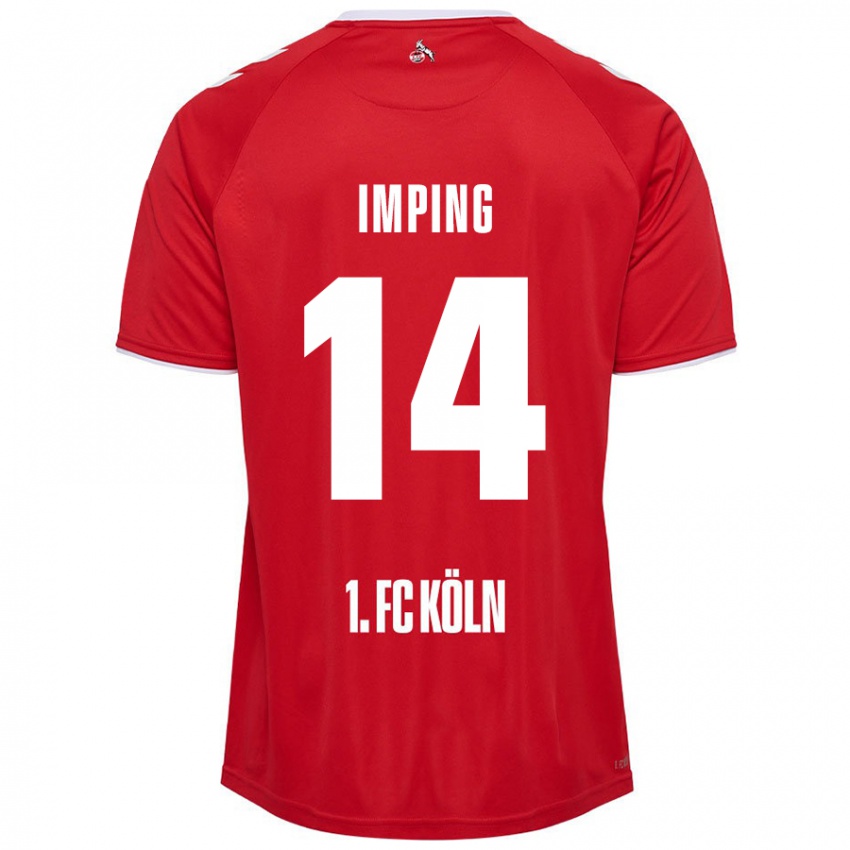 Enfant Maillot Carlotta Imping #14 Rouge Blanc Tenues Extérieur 2024/25 T-Shirt Belgique