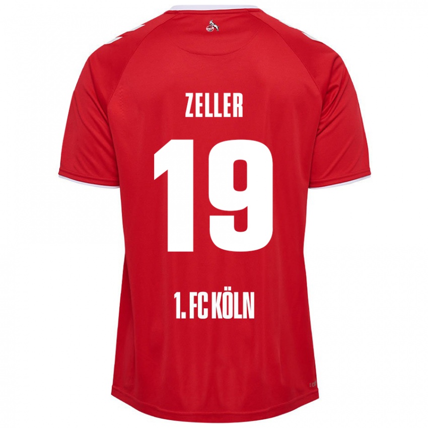 Enfant Maillot Dóra Zeller #19 Rouge Blanc Tenues Extérieur 2024/25 T-Shirt Belgique