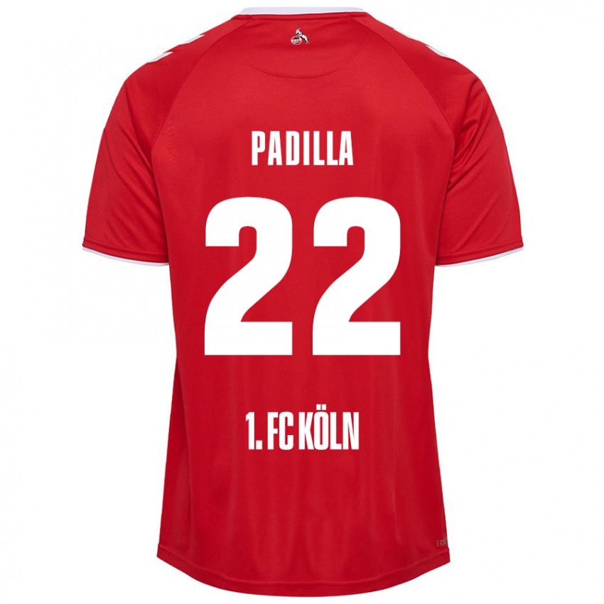 Enfant Maillot Natalia Padilla #22 Rouge Blanc Tenues Extérieur 2024/25 T-Shirt Belgique