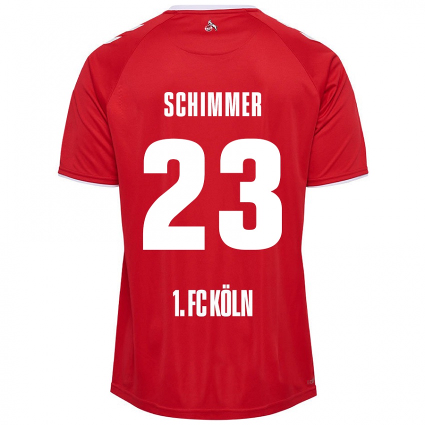 Enfant Maillot Marleen Schimmer #23 Rouge Blanc Tenues Extérieur 2024/25 T-Shirt Belgique