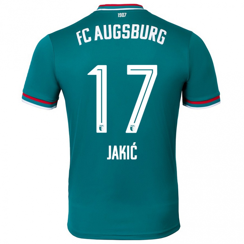 Enfant Maillot Kristijan Jakic #17 Vert Foncé Tenues Extérieur 2024/25 T-Shirt Belgique