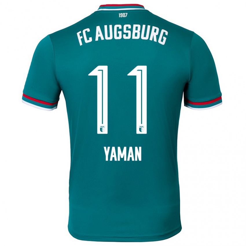 Enfant Maillot Kerim Yaman #11 Vert Foncé Tenues Extérieur 2024/25 T-Shirt Belgique