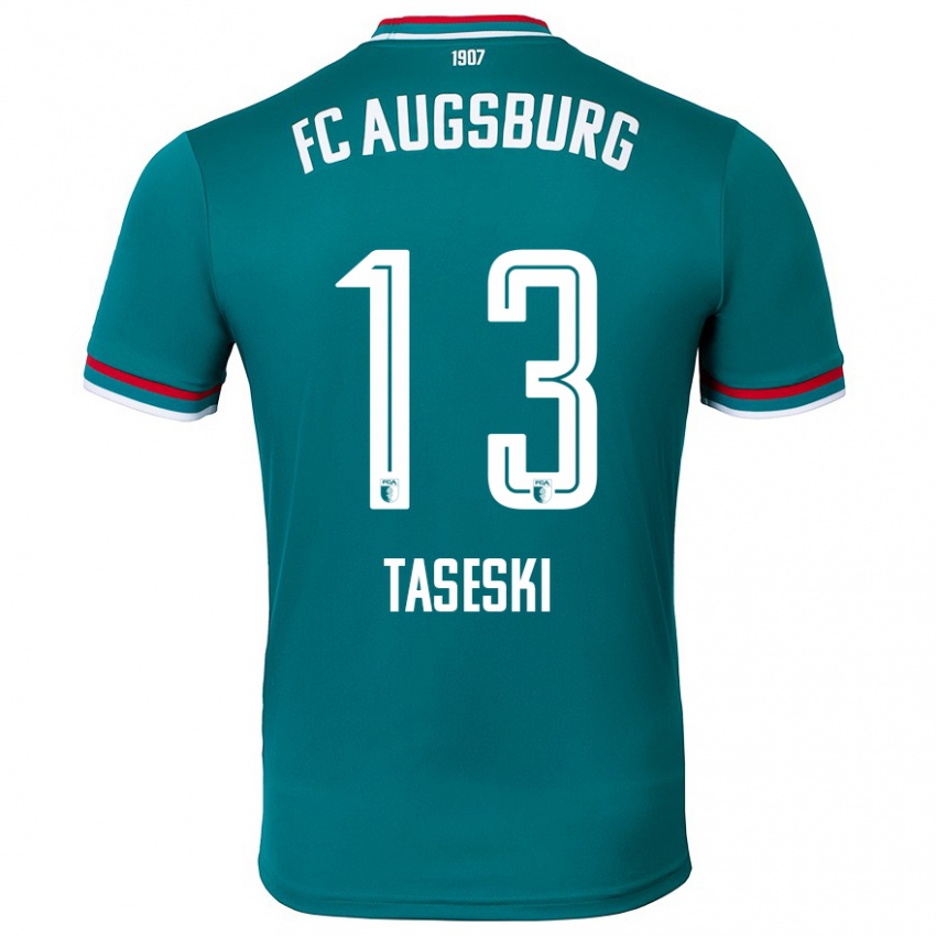 Enfant Maillot Kristijan Taseski #13 Vert Foncé Tenues Extérieur 2024/25 T-Shirt Belgique