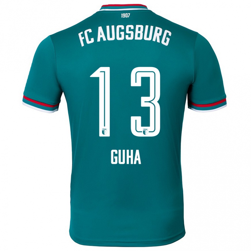 Enfant Maillot Felix Guha #13 Vert Foncé Tenues Extérieur 2024/25 T-Shirt Belgique