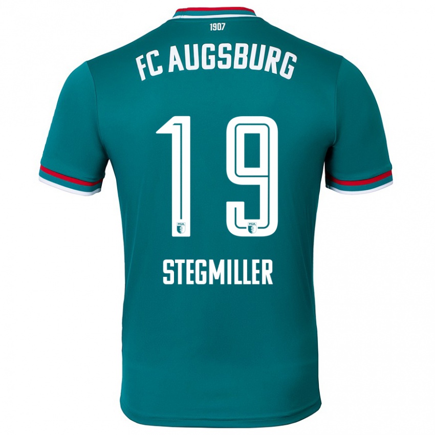 Enfant Maillot Louis Stegmiller #19 Vert Foncé Tenues Extérieur 2024/25 T-Shirt Belgique