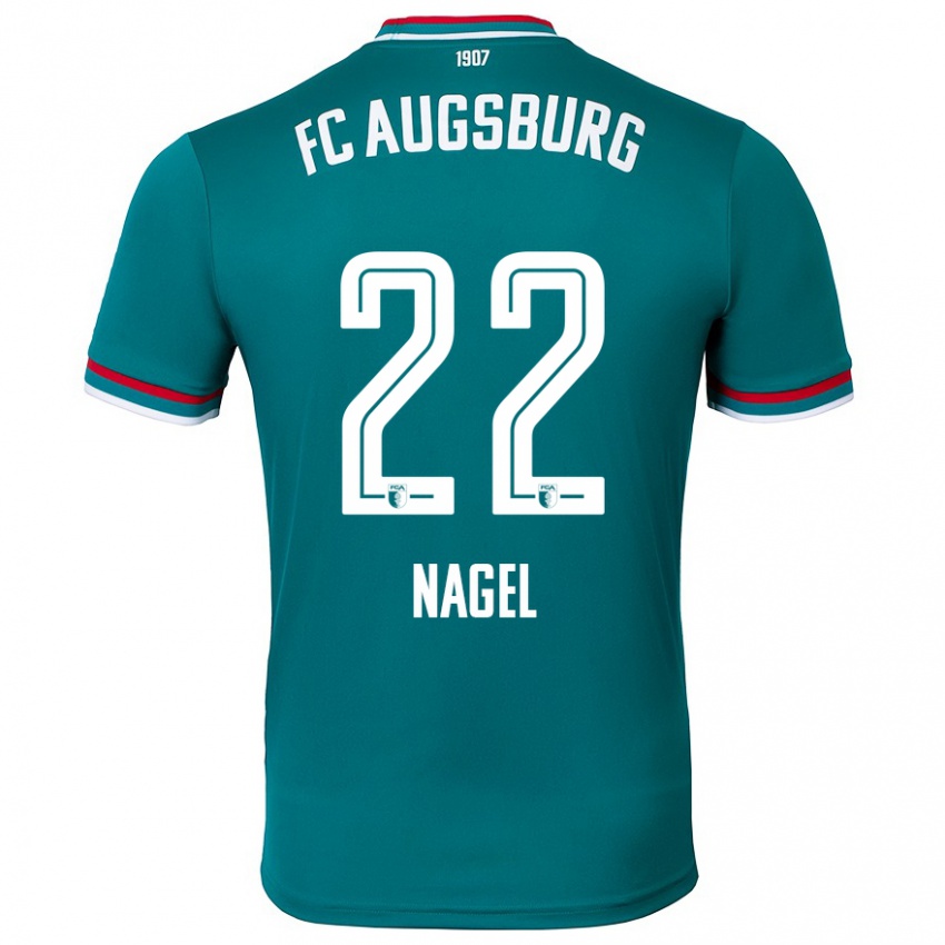 Enfant Maillot Timo Nagel #22 Vert Foncé Tenues Extérieur 2024/25 T-Shirt Belgique