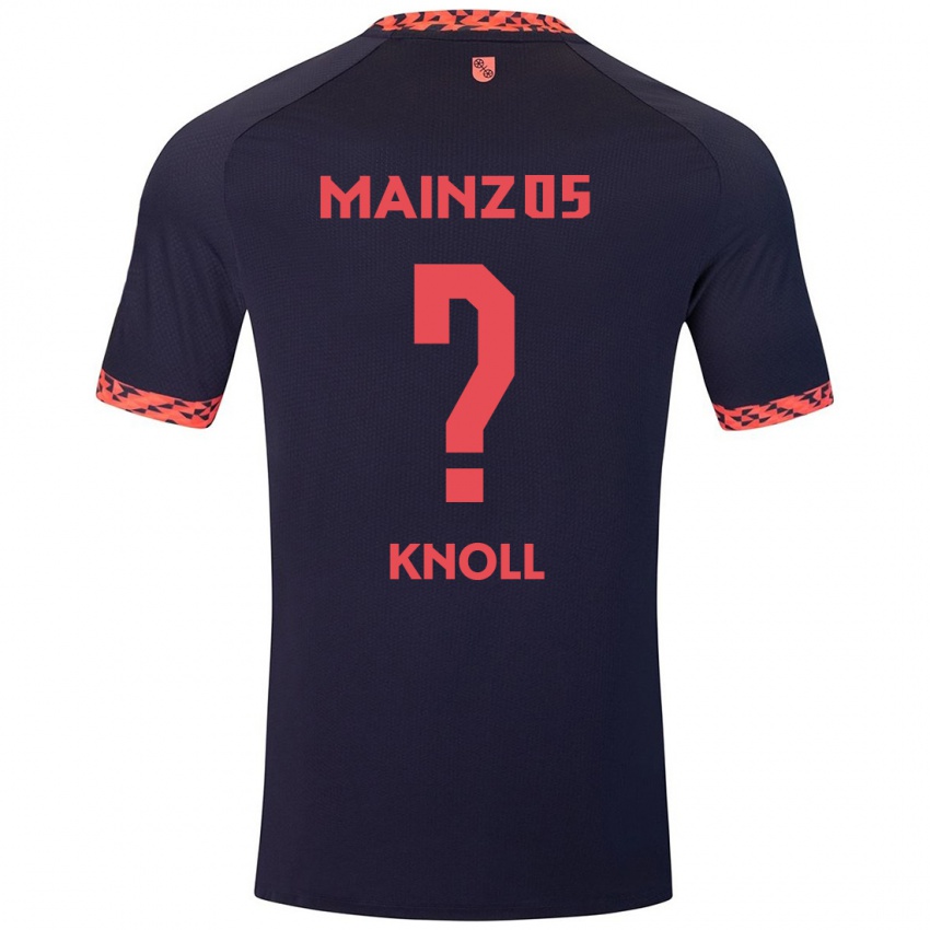 Kinderen Max Knoll #0 Blauw Koraalrood Uitshirt Uittenue 2024/25 T-Shirt België