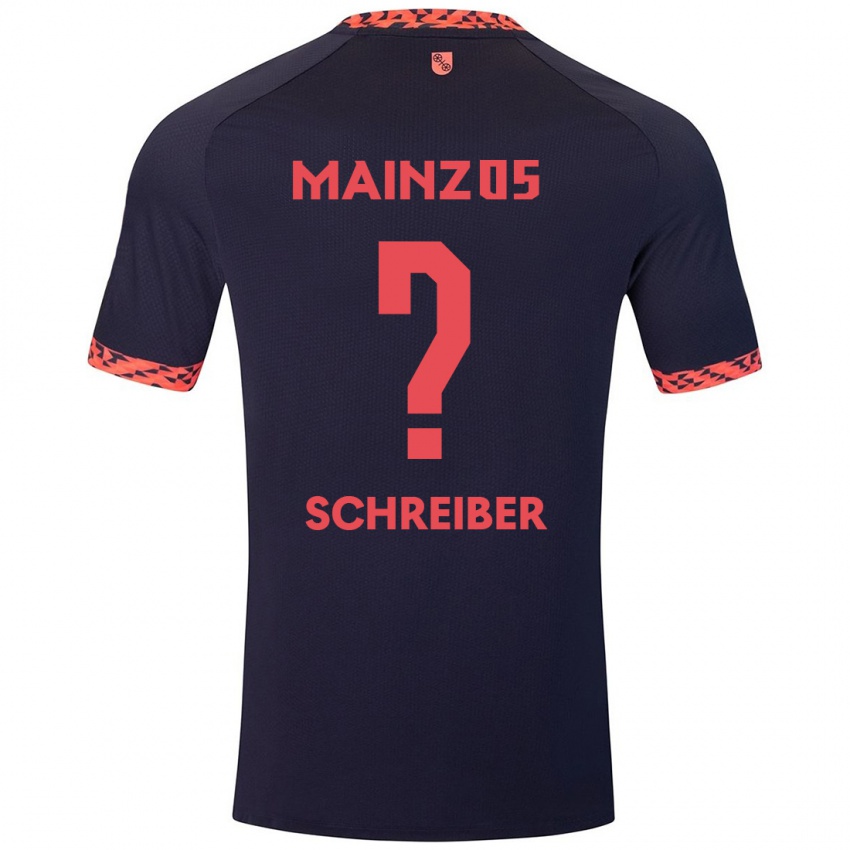 Kinderen Philipp Schreiber #0 Blauw Koraalrood Uitshirt Uittenue 2024/25 T-Shirt België