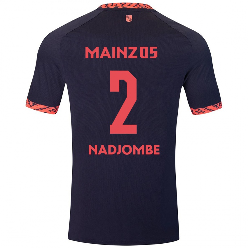 Kinderen Jean-Marie Nadjombe #2 Blauw Koraalrood Uitshirt Uittenue 2024/25 T-Shirt België