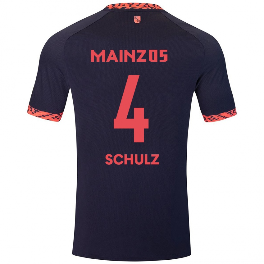 Kinderen Philipp Schulz #4 Blauw Koraalrood Uitshirt Uittenue 2024/25 T-Shirt België