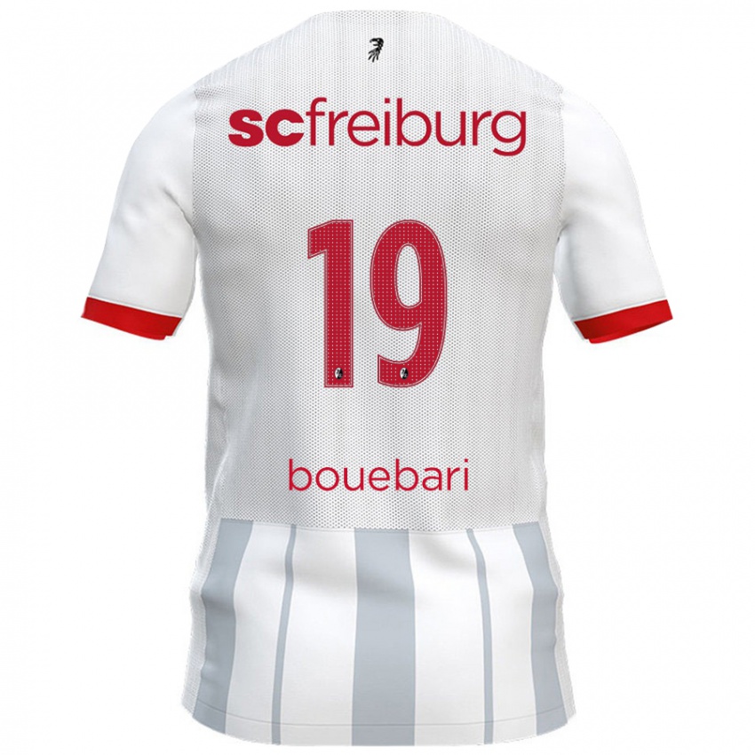 Enfant Maillot Franci Bouebari #19 Blanc Gris Tenues Extérieur 2024/25 T-Shirt Belgique