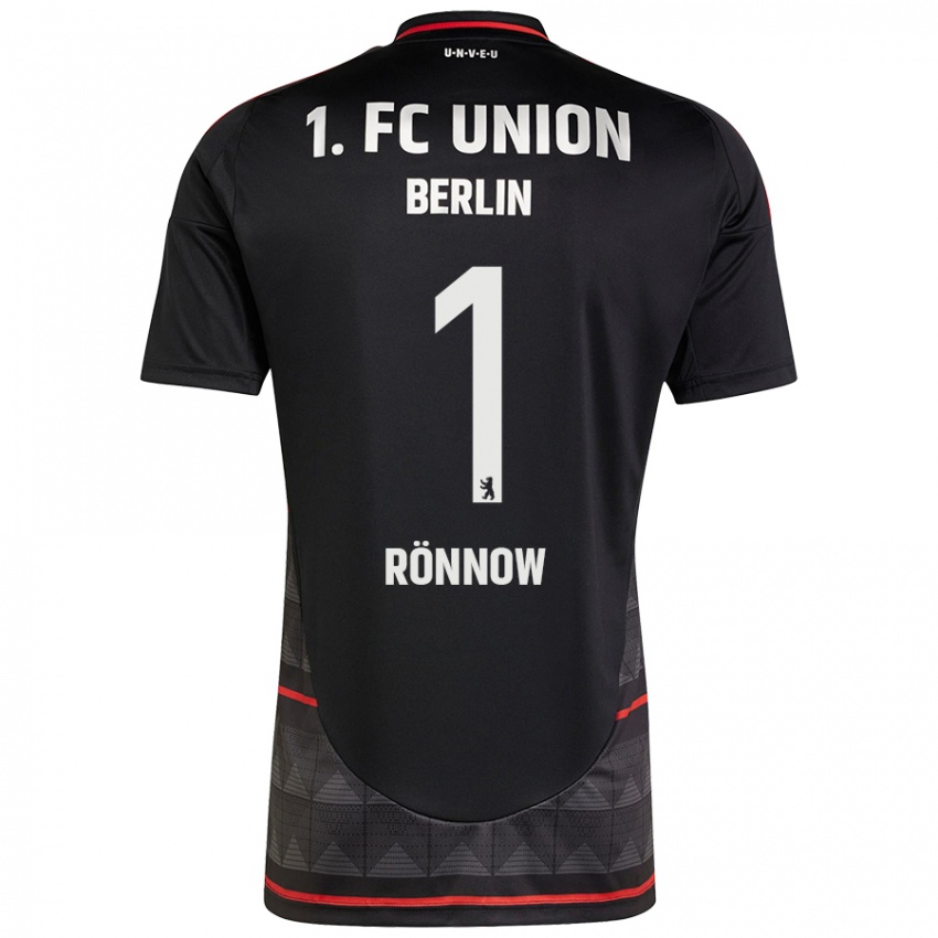 Kinder Frederik Rönnow #1 Schwarz Auswärtstrikot Trikot 2024/25 T-Shirt Belgien