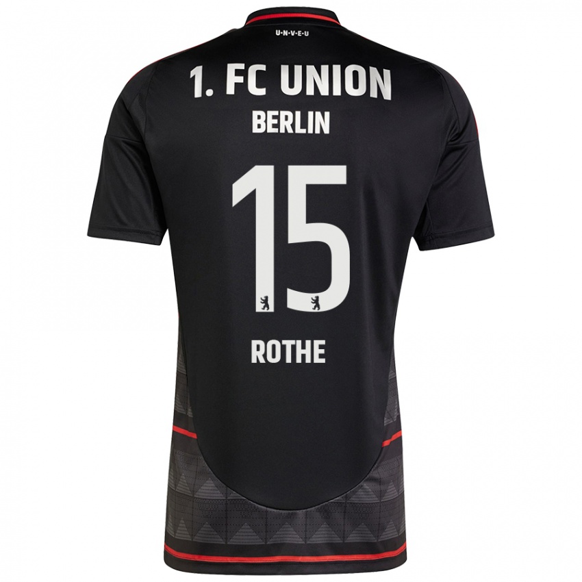 Kinder Tom Rothe #15 Schwarz Auswärtstrikot Trikot 2024/25 T-Shirt Belgien