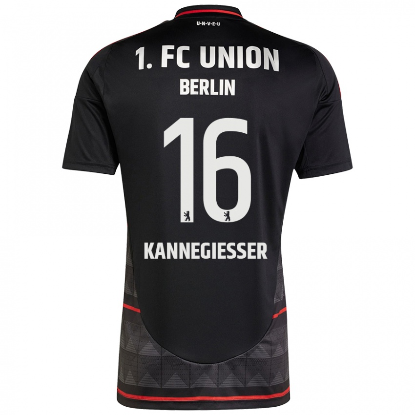 Kinder Tom Kannegießer #16 Schwarz Auswärtstrikot Trikot 2024/25 T-Shirt Belgien