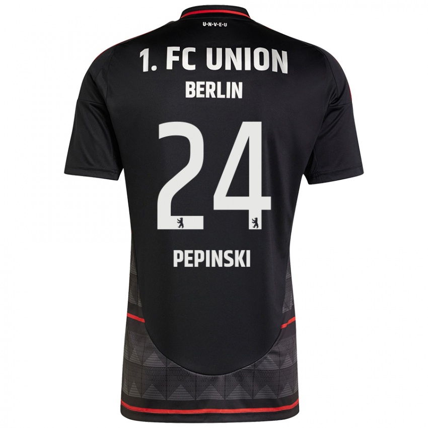 Kinder Louis Pepinski #24 Schwarz Auswärtstrikot Trikot 2024/25 T-Shirt Belgien