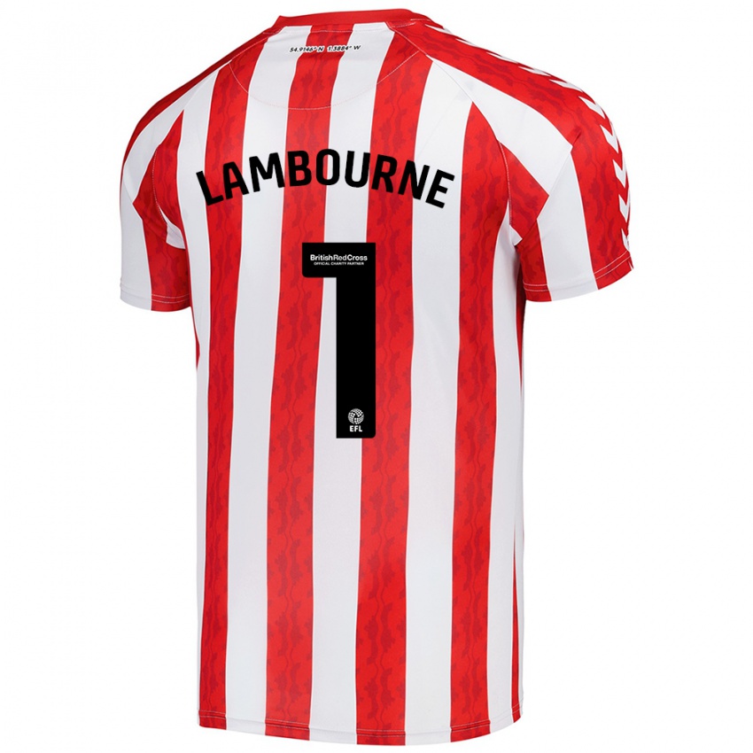 Heren Demi Lambourne #1 Rood Wit Thuisshirt Thuistenue 2024/25 T-Shirt België