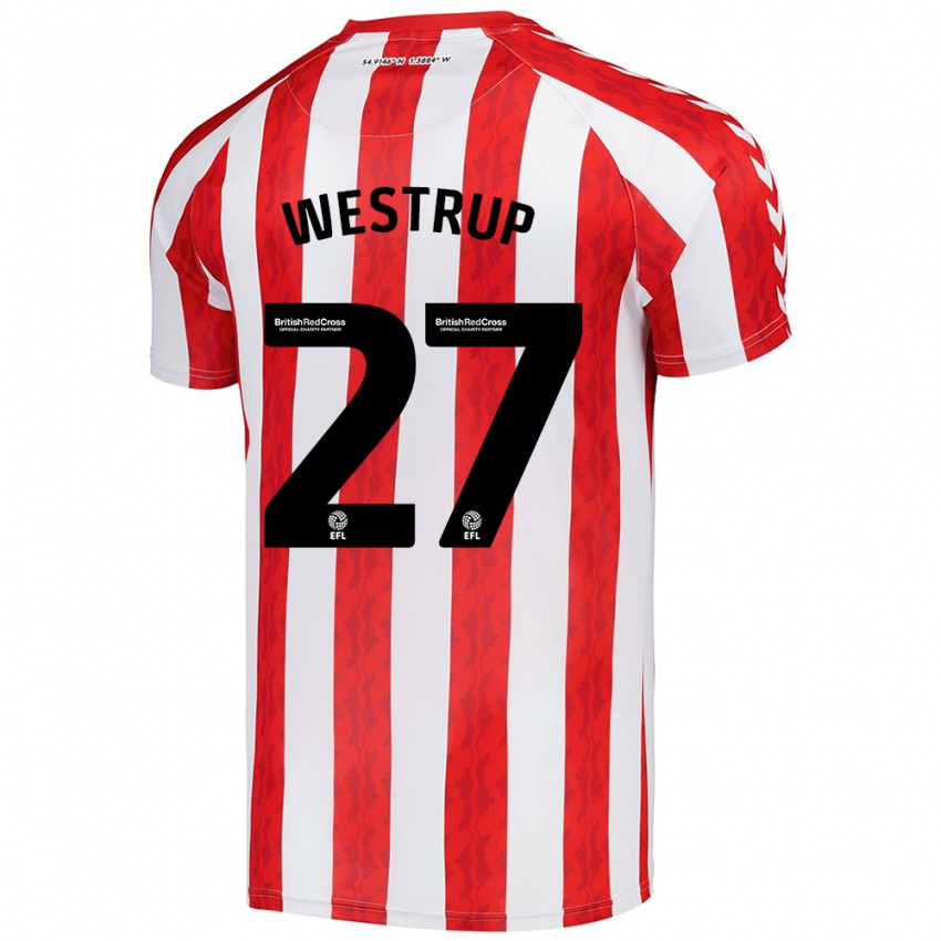 Heren Brianna Westrup #27 Rood Wit Thuisshirt Thuistenue 2024/25 T-Shirt België