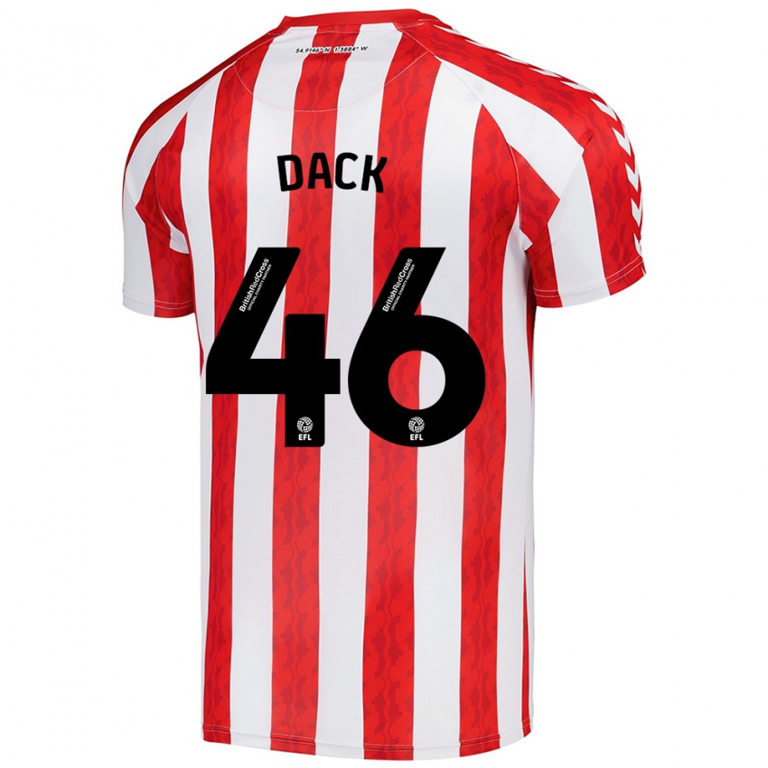 Herren Bradley Dack #46 Rot Weiß Heimtrikot Trikot 2024/25 T-Shirt Belgien