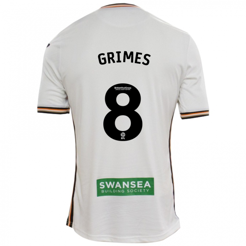 Heren Matt Grimes #8 Wit Thuisshirt Thuistenue 2024/25 T-Shirt België