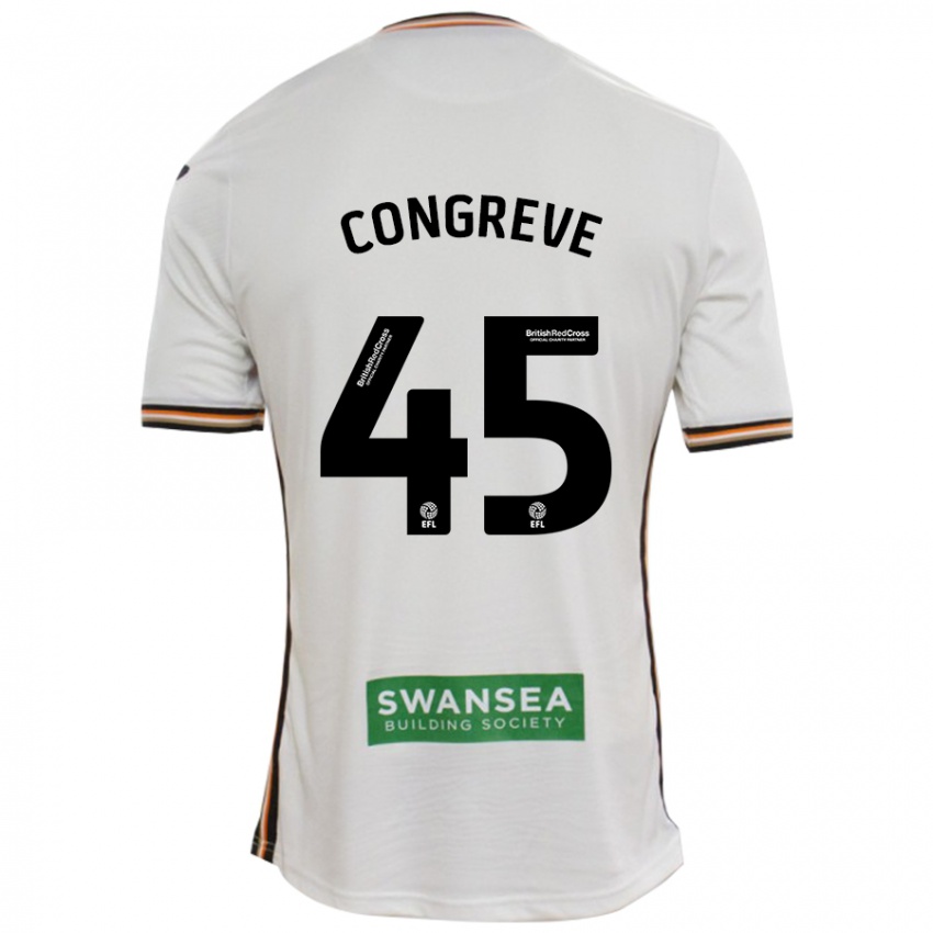 Heren Cameron Congreve #45 Wit Thuisshirt Thuistenue 2024/25 T-Shirt België