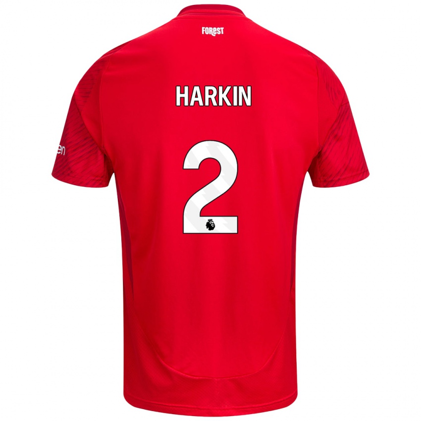 Herren Lyndsey Harkin #2 Rot Weiß Heimtrikot Trikot 2024/25 T-Shirt Belgien