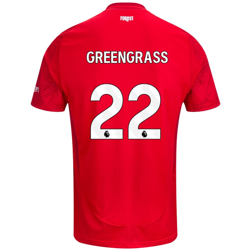 Herren Charlotte Greengrass #22 Rot Weiß Heimtrikot Trikot 2024/25 T-Shirt Belgien