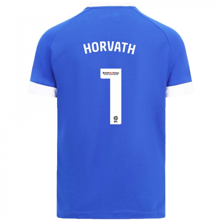 Herren Ethan Horvath #1 Himmelblau Heimtrikot Trikot 2024/25 T-Shirt Belgien